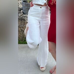 House of Harlow White Floral Print Trousers - Matching Vest Available